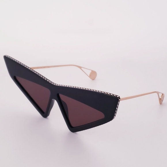GUCCI Hollywood Forever Black Brown Mask Sunglasses NEW AUTHENTIC main image 10